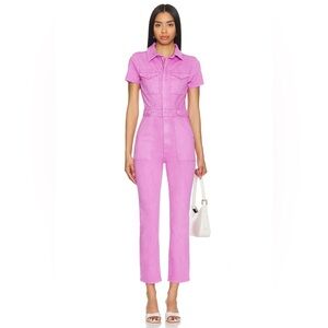 GOOD AMERICAN Fit For Success Jumpsuit Size Medium Mineral Lollipop